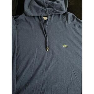 Mens Lacoste Long Sleeve Hooded Shirt